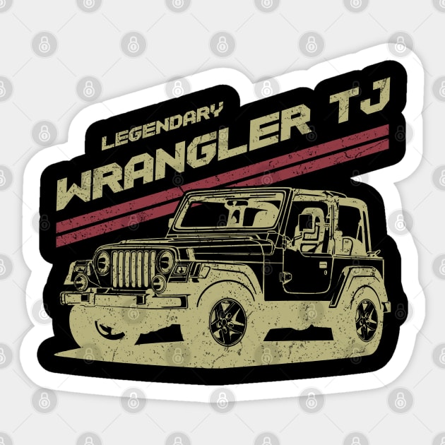 Jeep Wrangler TJ Jeep car trailcat Sticker by alex77alves